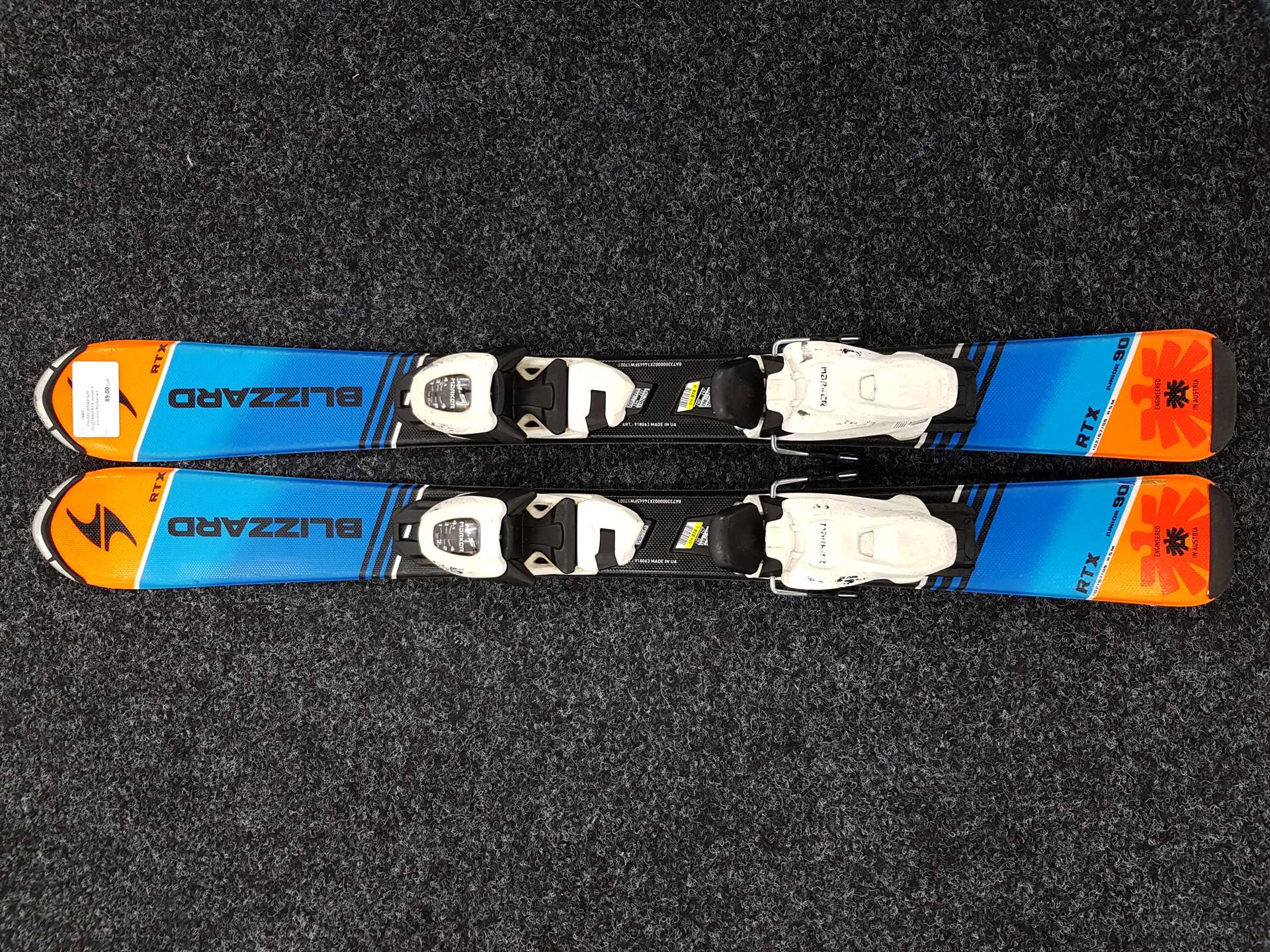 Použité detské lyže BLIZZARD RTX Junior + viazanie Marker 4.5