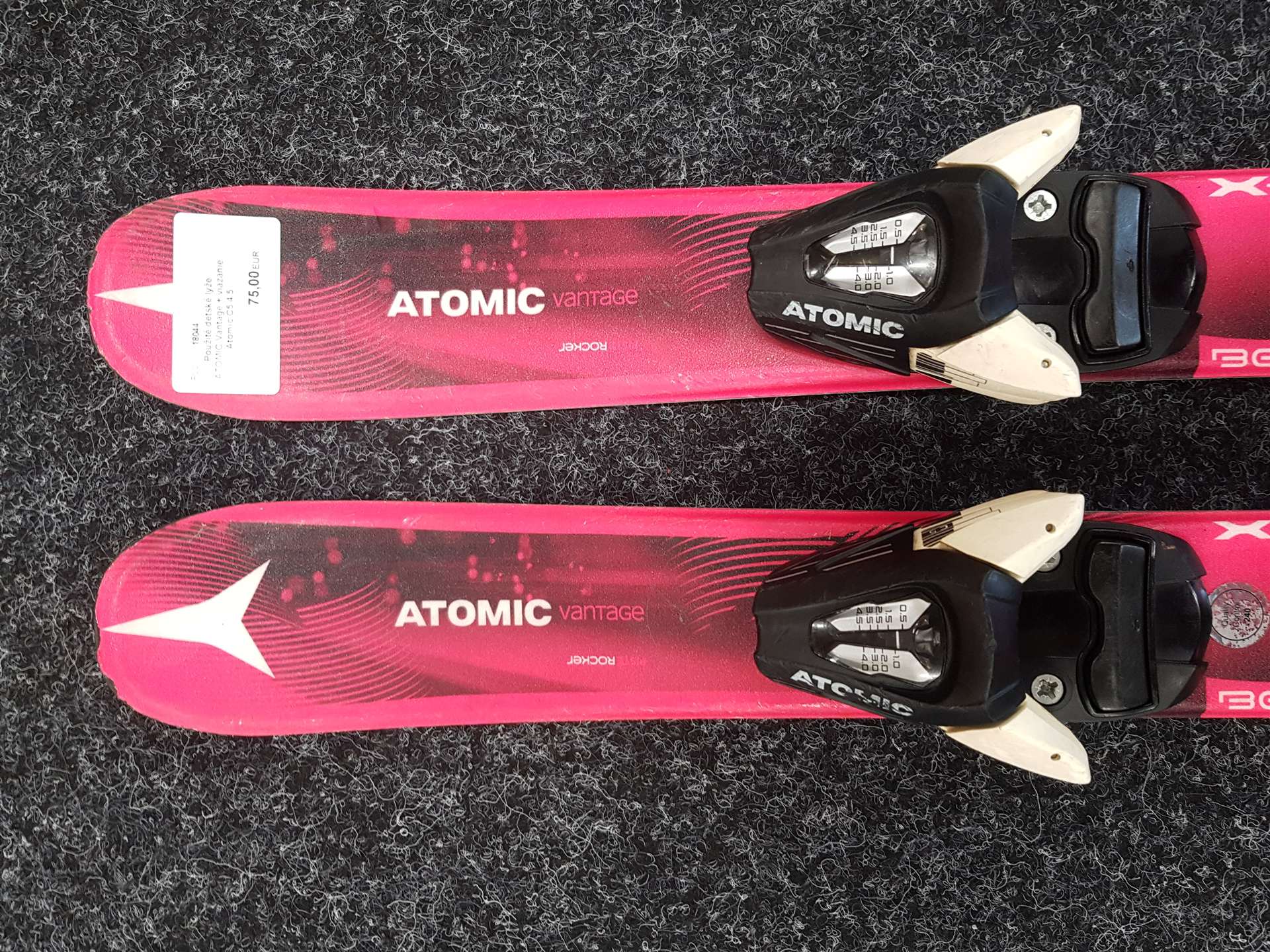 Použité detské lyže ATOMIC Vantage + viazanie Atomic C5 4.5
