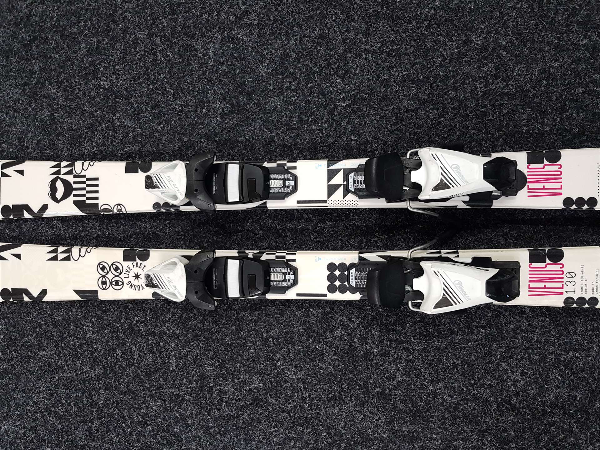 Použité detské lyže SPORTEN Venus + viazanie Tyrolia SLR 7.5