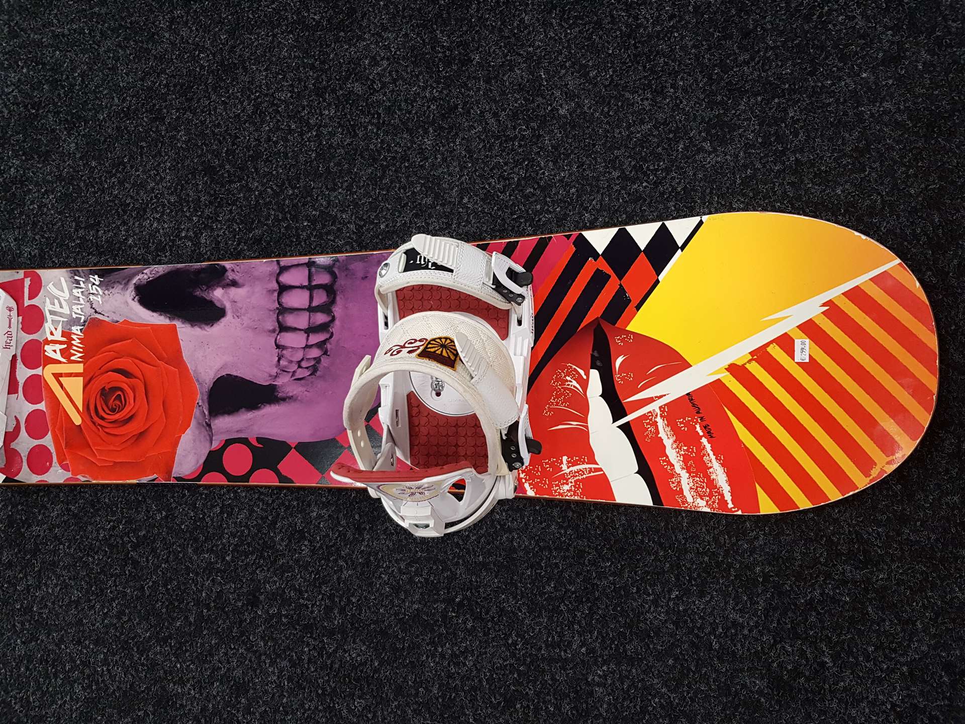 Použitý snowboard ARTEC Nima Jalali + viazanie Head veľkosť S