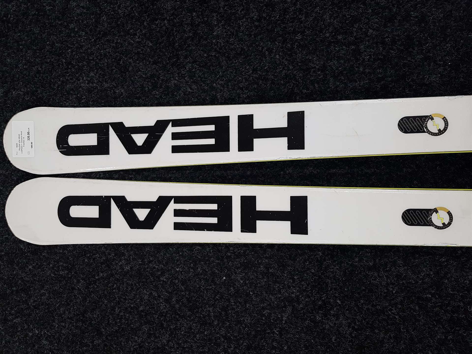 Použité lyže HEAD e-SPEED + viazanie Head Freeflex 14