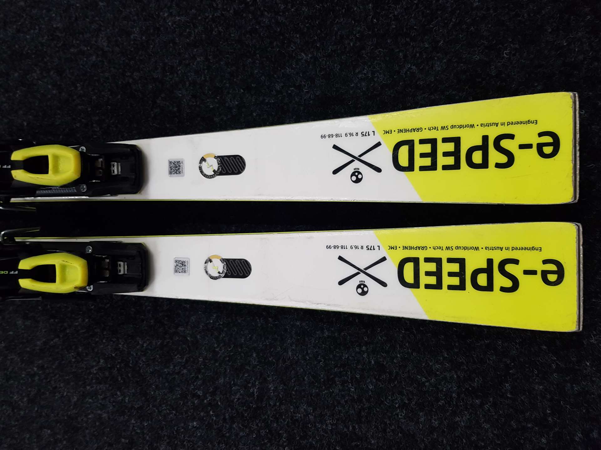 Použité lyže HEAD e-SPEED + viazanie Head Freeflex 14
