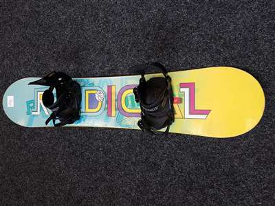Použitý snowboard RADICAL Rainbow + viazanie Salomon veľkosť S/XS