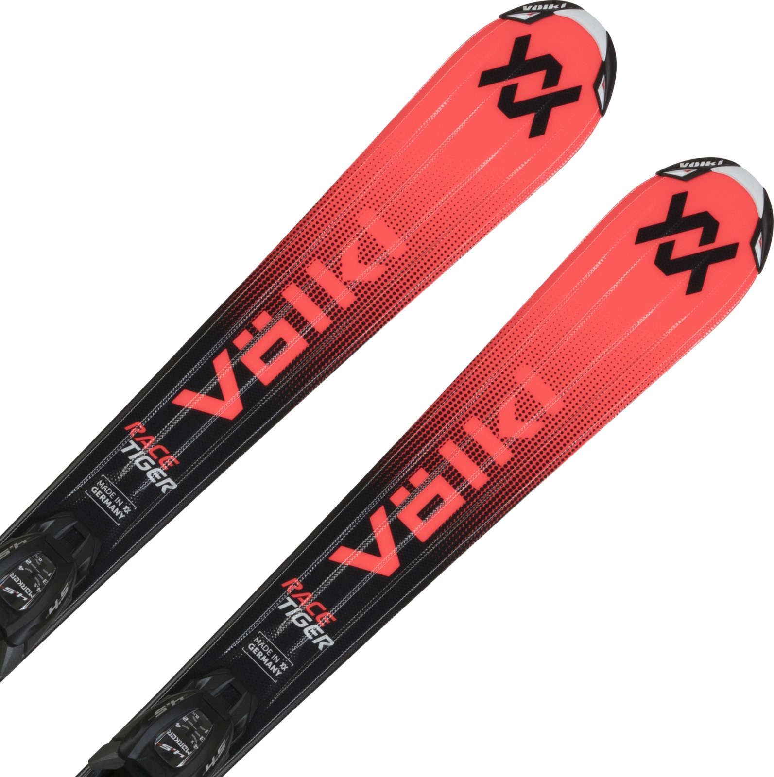 Lyže RACETIGER JUNIOR RED + viazanie 4.5 VMOTION JR