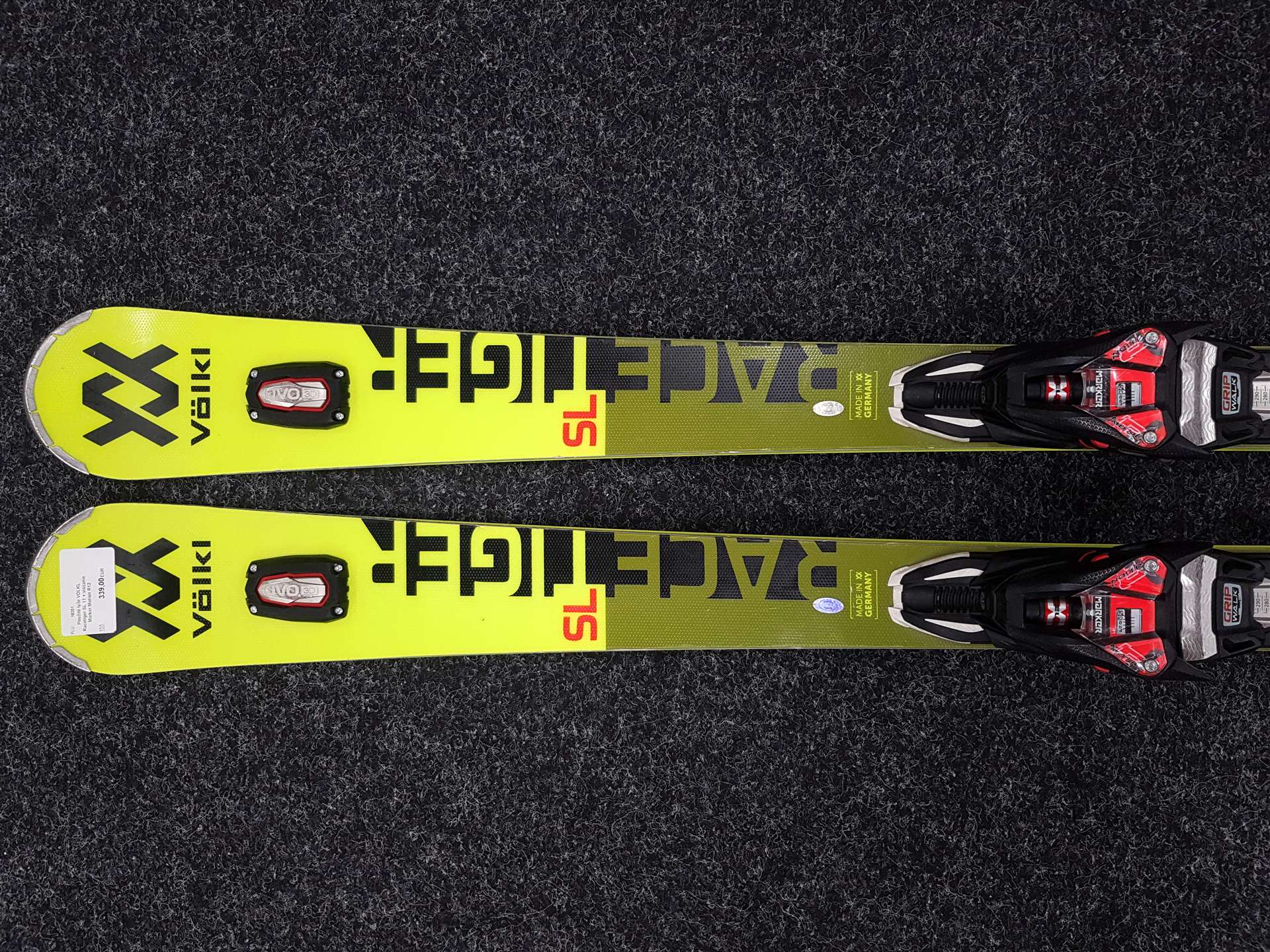 Použité lyže VOLKL Racetiger SL 11 + viazanie Marker Motion R12