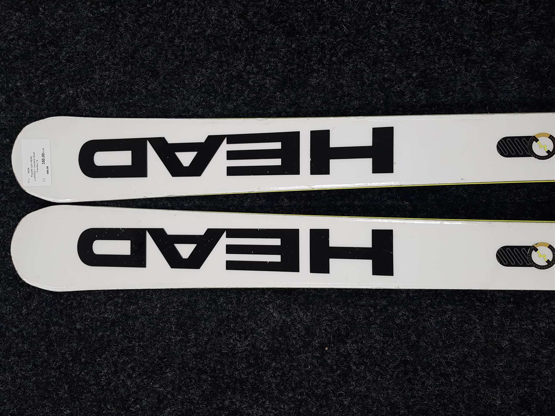 Použité lyže HEAD e-SPEED + viazanie Head Freeflex 14