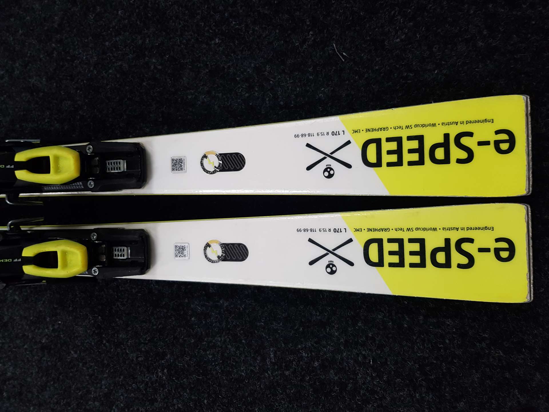 Použité lyže HEAD e-SPEED + viazanie Head Freeflex 14