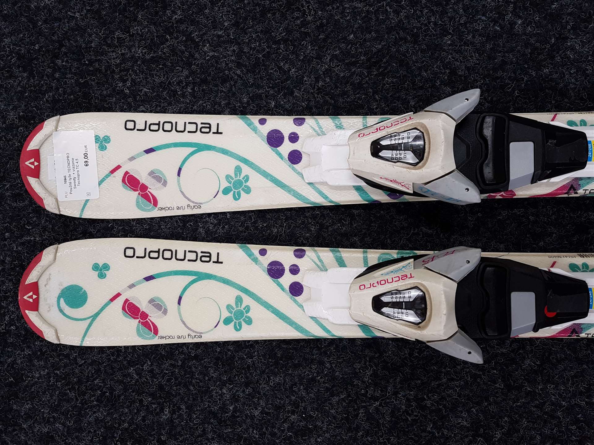 Použité lyže TECNOPRO Sweety  + viazanie Tecnopro TC 4,5