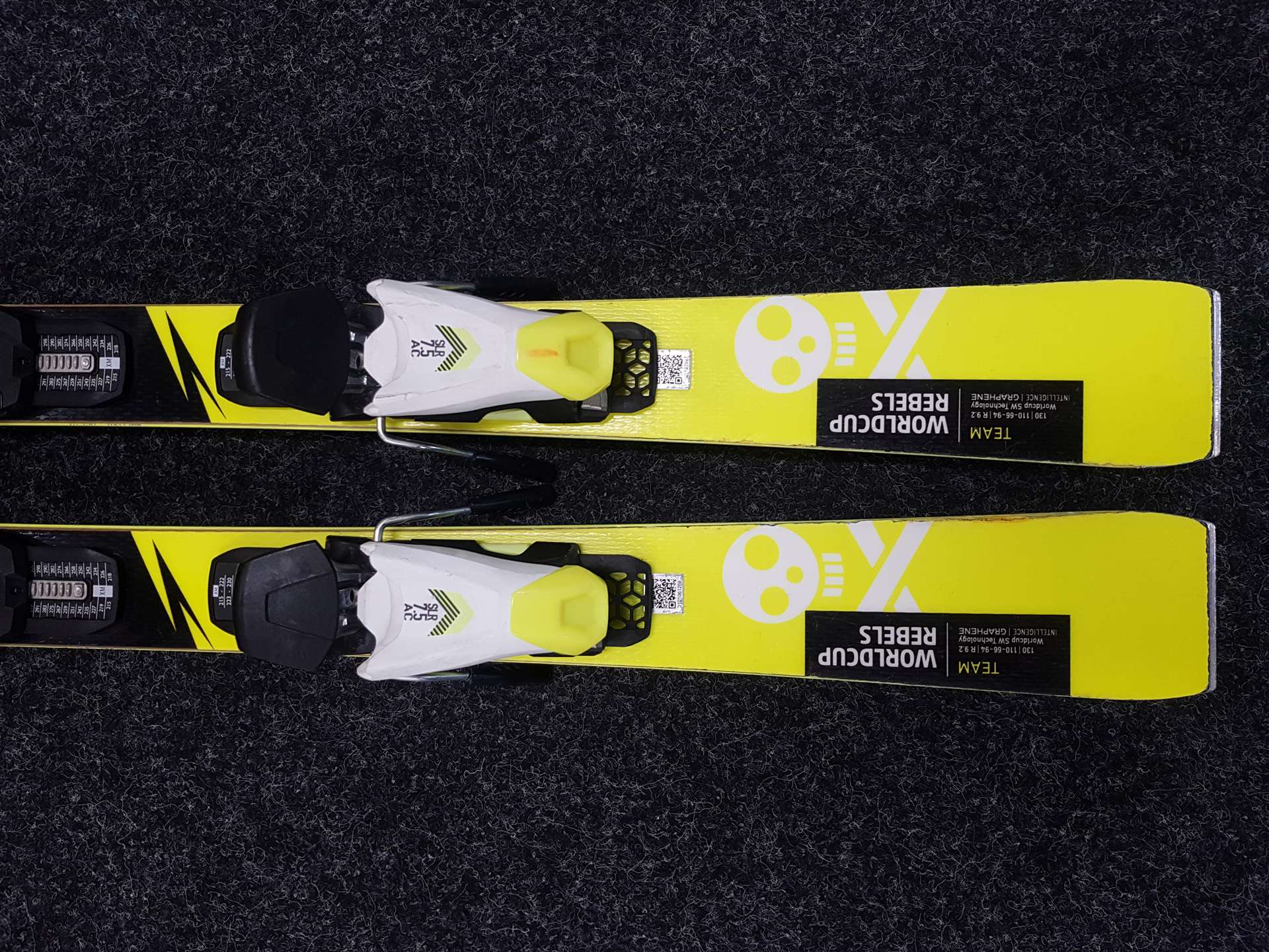 Použité detské lyže HEAD Woldcup Rebels + viazanie Head SLR 7.5 AC