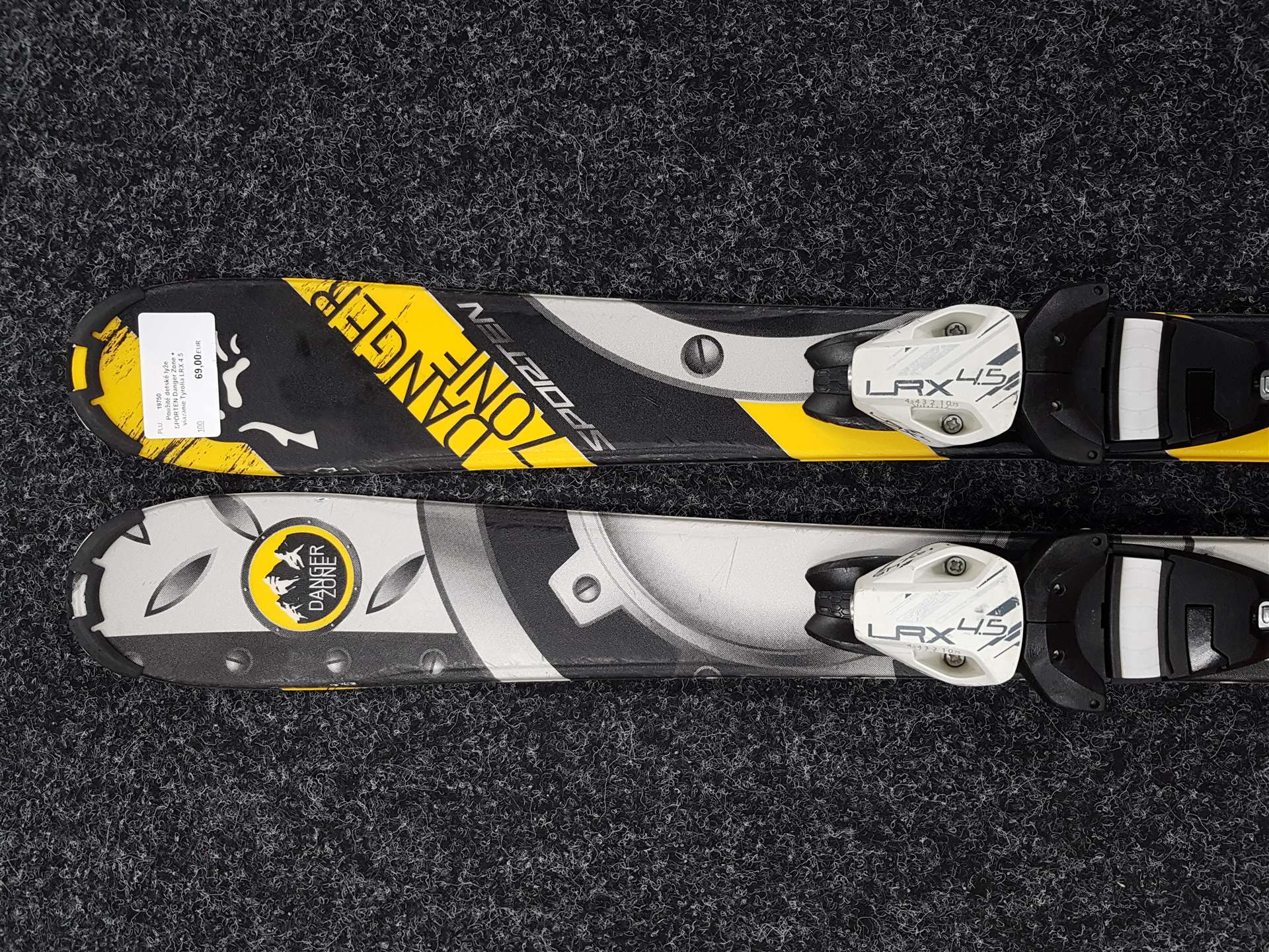 Použité detské lyže SPORTEN Danger Zone + viazanie Tyrolia LRX 4.5