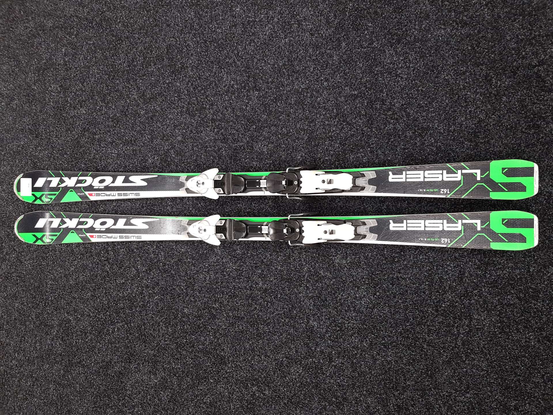 Použité lyže Stockli Laser + viazanie Salomon TI 10