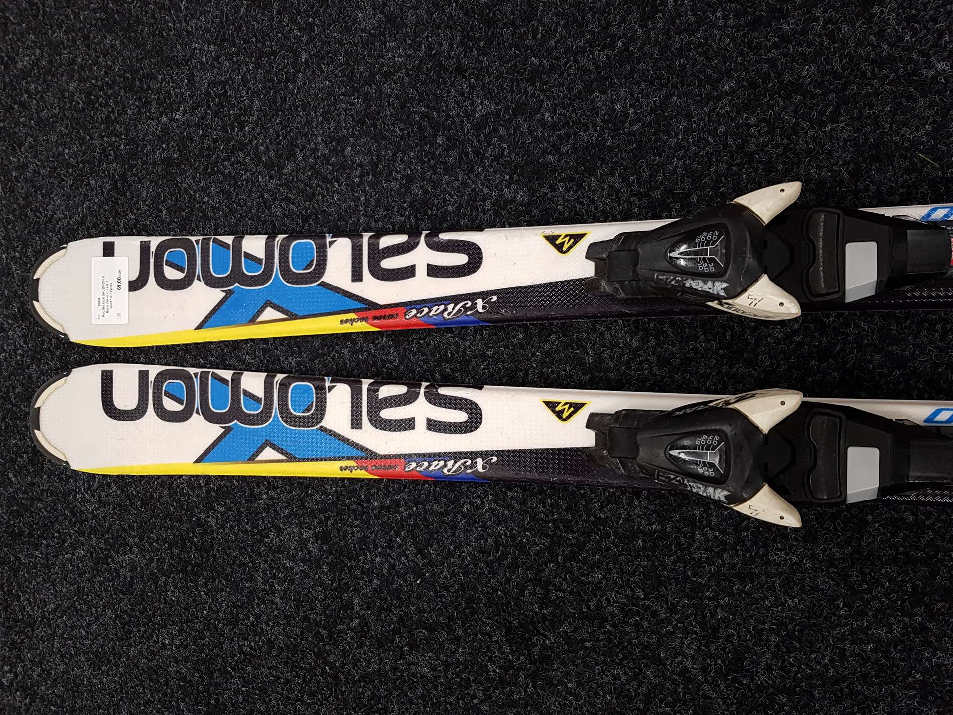 Použité lyže SALOMON X Race curve rocker +  viazanie Ezytrak