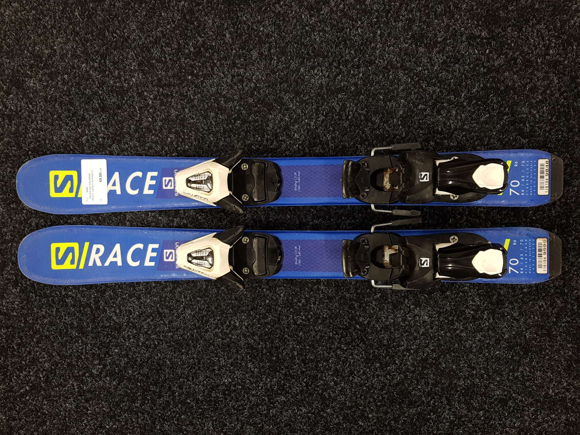 Použité lyže SALOMON Race +  viazanie Salomon 5