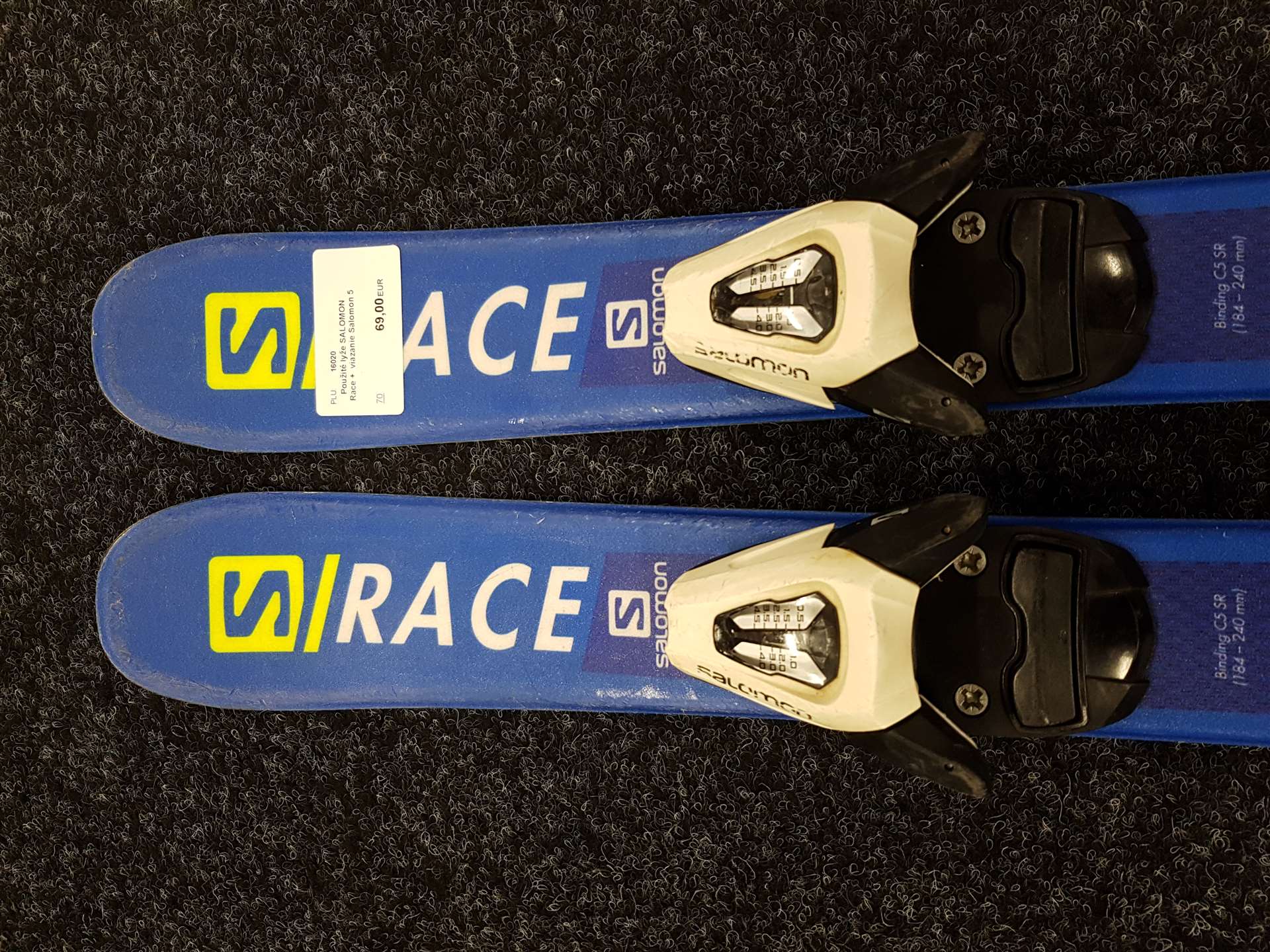 Použité lyže SALOMON Race +  viazanie Salomon 5