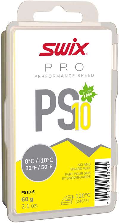 Sklzný vosk SWIX Performance speed žltý 0C/10°C 60g