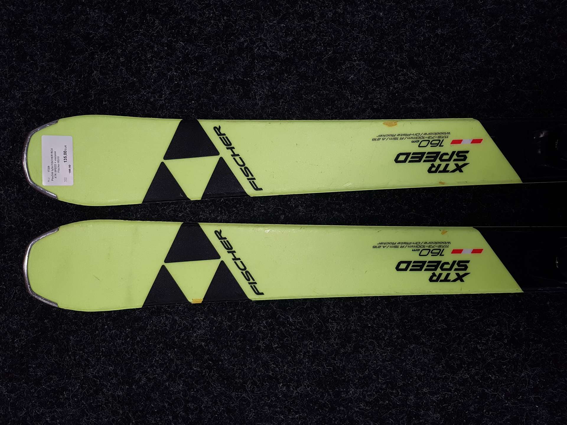 Použité lyže FISCHER RC4 XTR SPEED + viazanie Fischer RS10