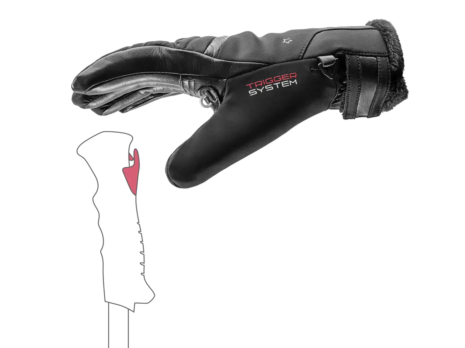 Lyžiarske rukavice LEKI Snowfox 3D Women, black