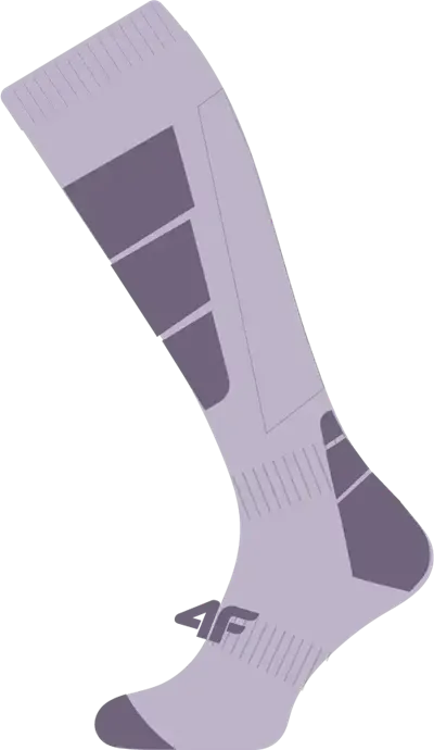 Dámske lyžiarske ponožky 4F FNK F239 LIGHT VIOLET