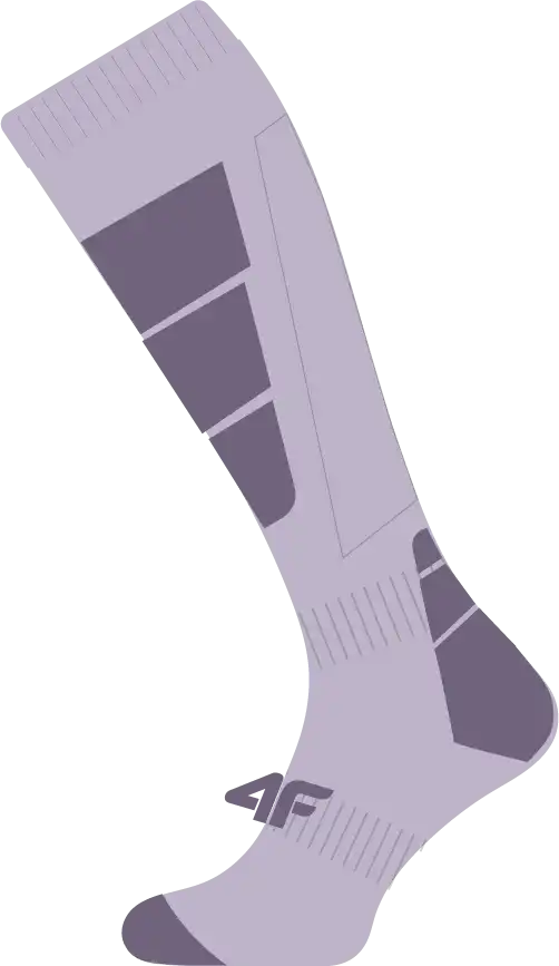 Dámske lyžiarske ponožky 4F FNK F239 LIGHT VIOLET