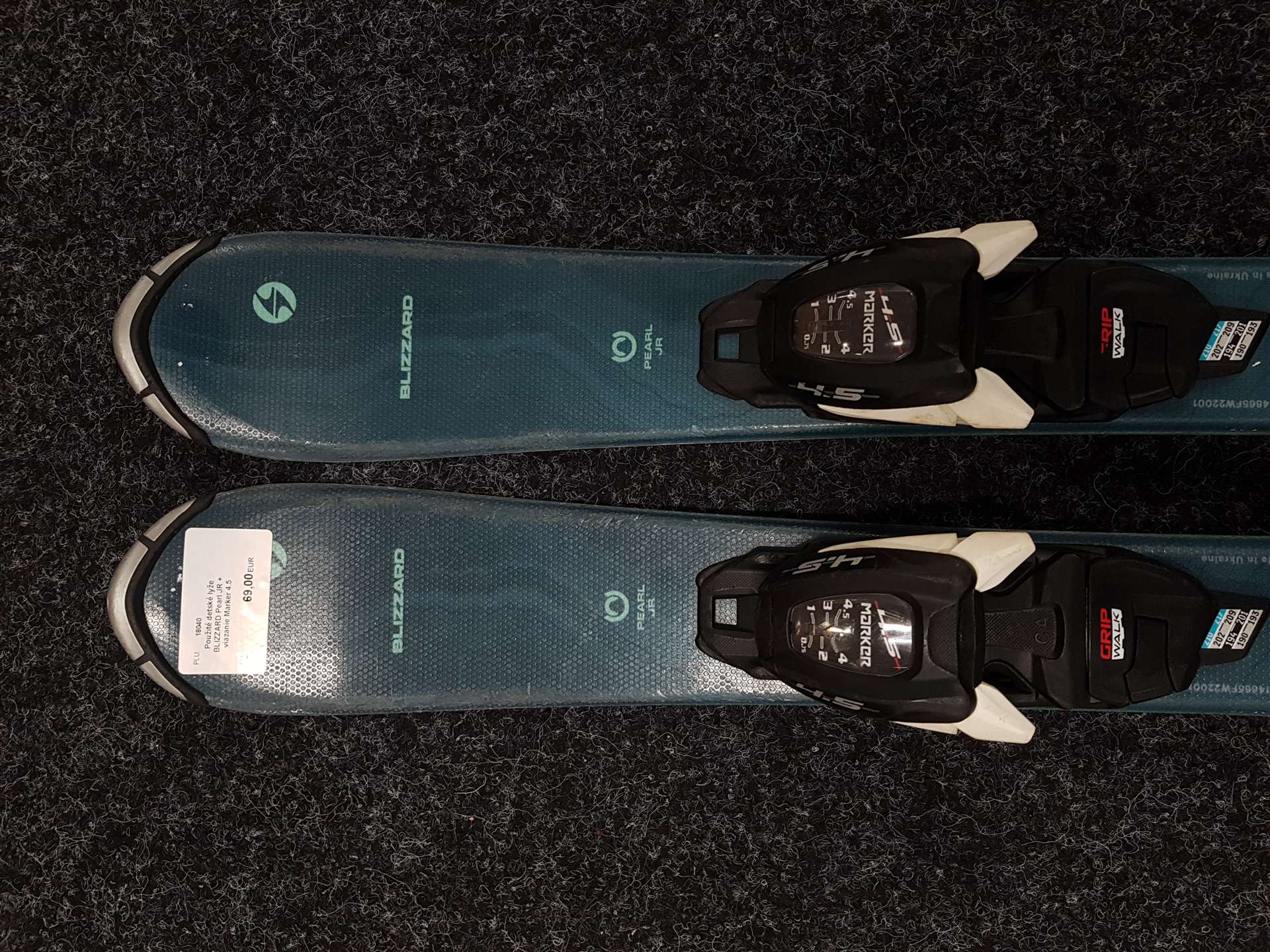 Použité detské lyže BLIZZARD Pearl JR + viazanie Marker 4.5